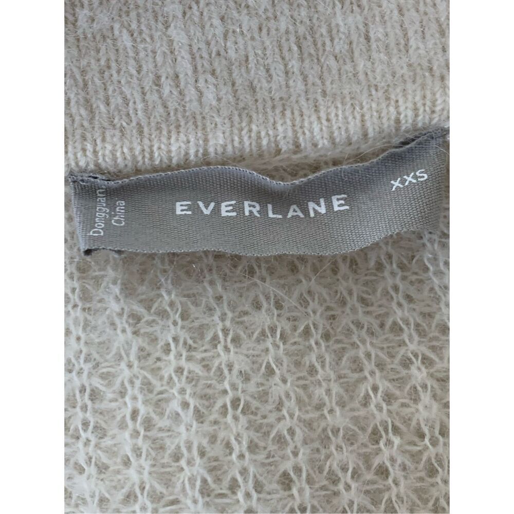 Everlane Alpaca Waffle-Stitch Polo Sweater Ivory Size XXS - Picture 9 of 12